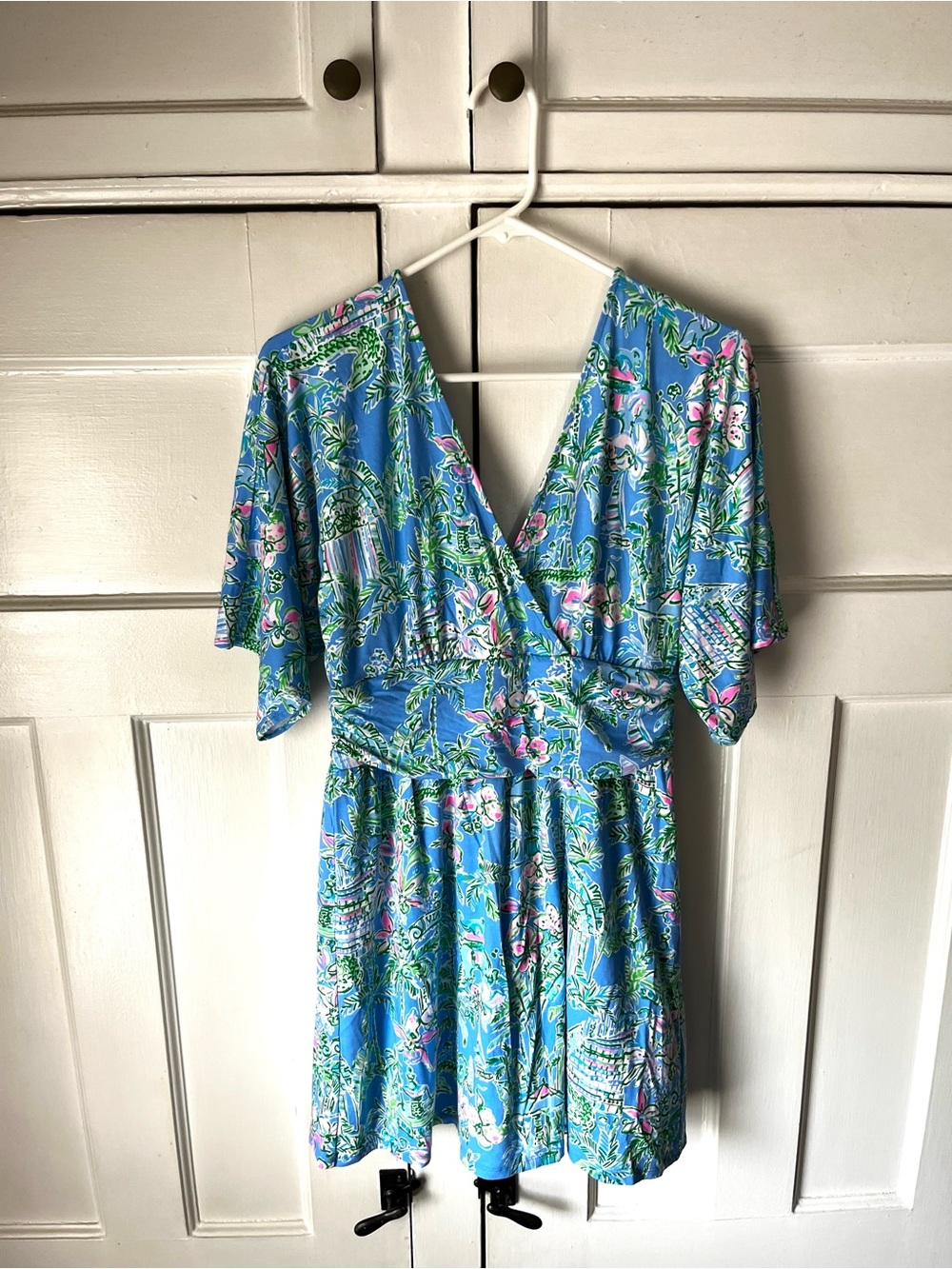 Lilly Pulitzer - Parigi Skort Romper - Blue & Green Leaf - Women’s Size M